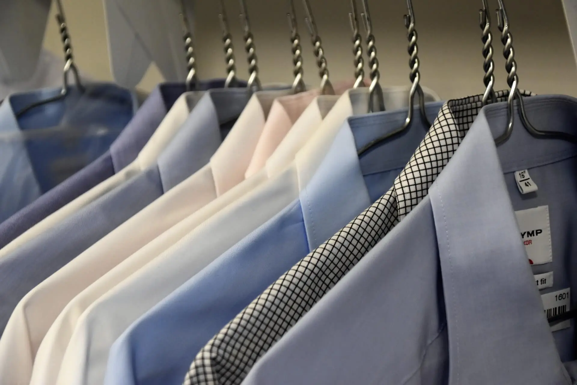 Dry cleaning service in Winnipeg - pressed garments on the rail